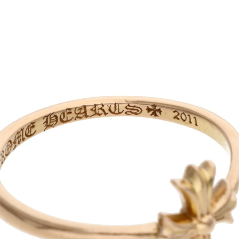 Chrome Hearts 22K Bubblegum CH Cross Gold Ring Size US 5.5