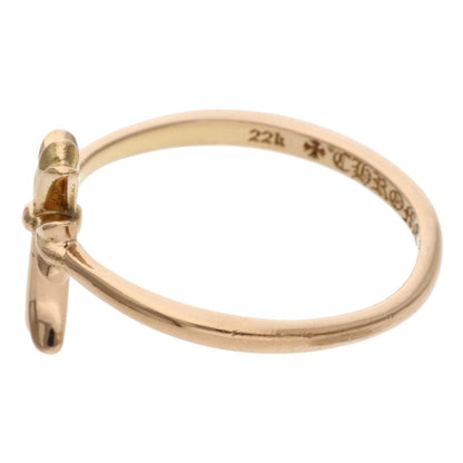 Chrome Hearts 22K Bubblegum CH Cross Gold Ring Size US 5.5
