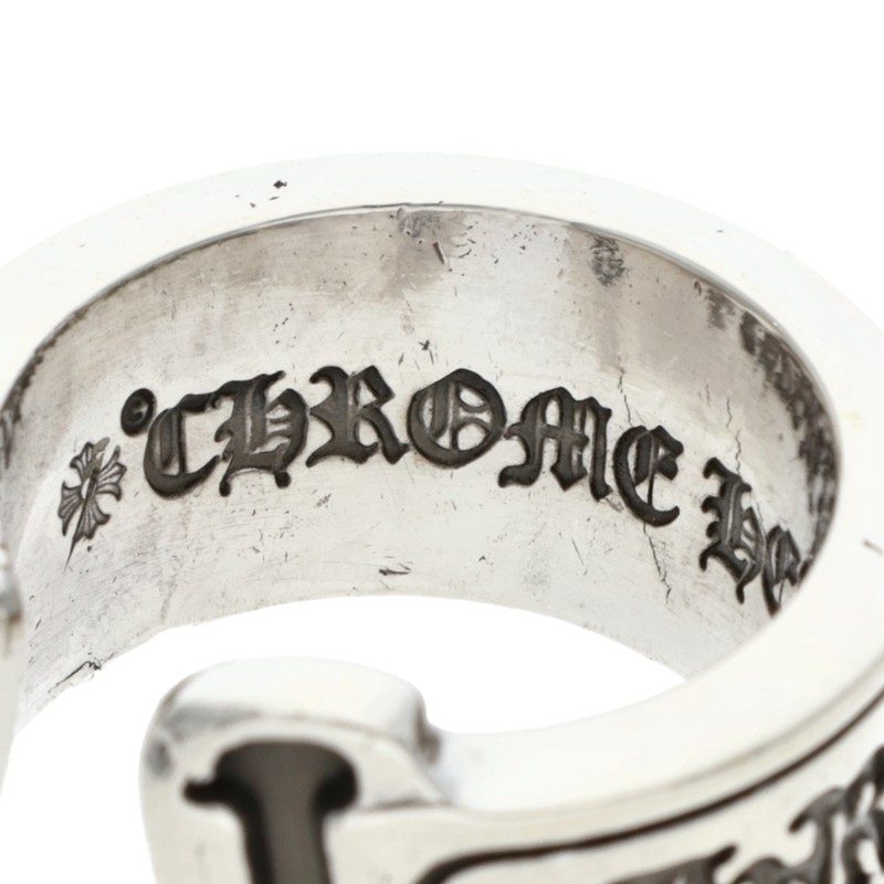 Chrome Hearts LG SCROLL LABEL Silver Ring Size ONE SIZE
