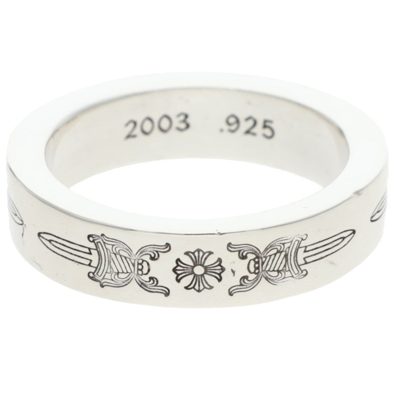 Chrome Hearts 6mm Spacer Dagger Silver Ring Size 23.5