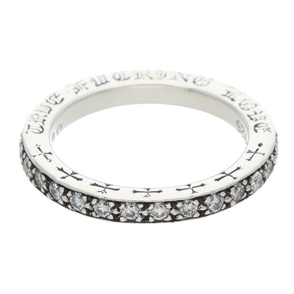 Chrome Hearts TFL Pave Diamond Silver Ring Size US 6.5