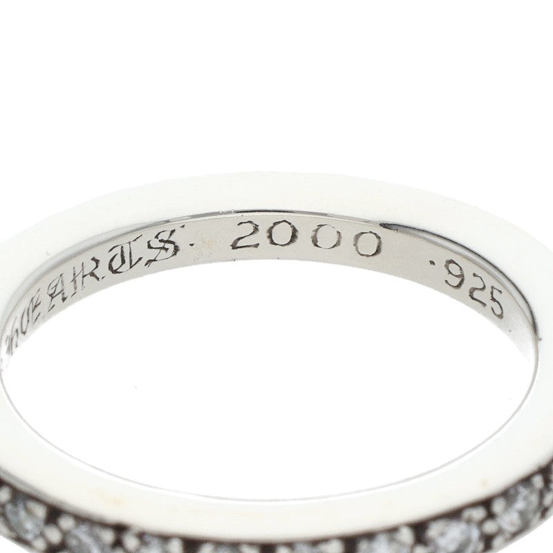Chrome Hearts TFL Pave Diamond Silver Ring Size US 6.5