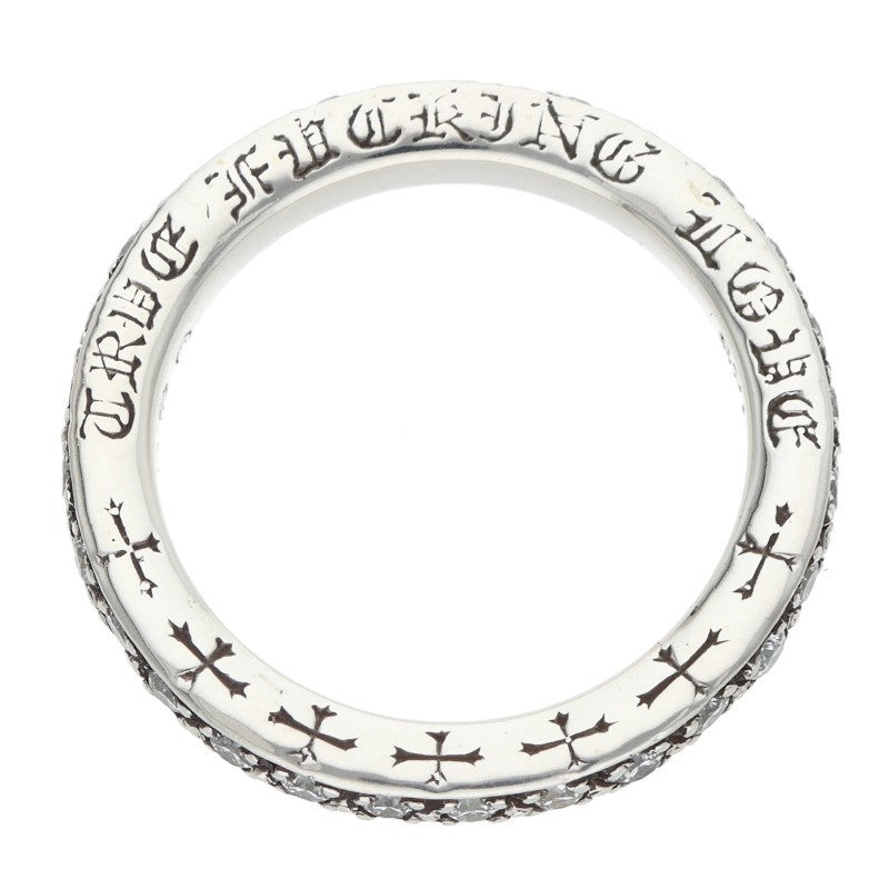 Chrome Hearts TFL Pave Diamond Silver Ring Size US 6.5