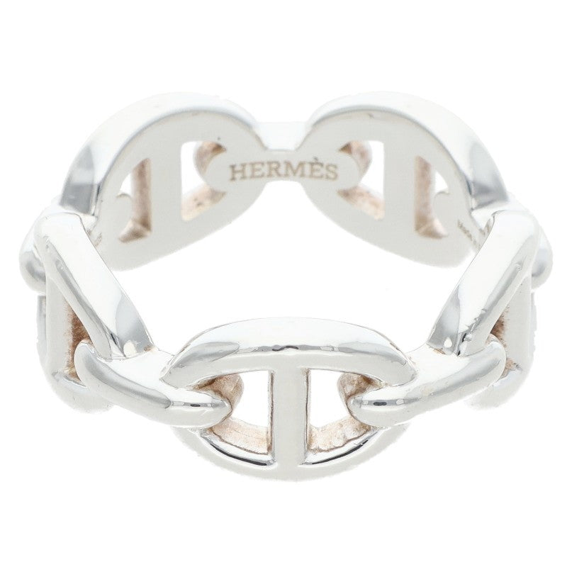 HERMES Chaine d'Ancre Enchainee PM 925 Silver Ring Size US 6