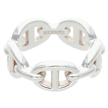 HERMES Chaine d'Ancre Enchainee PM 925 Silver Ring Size US 6