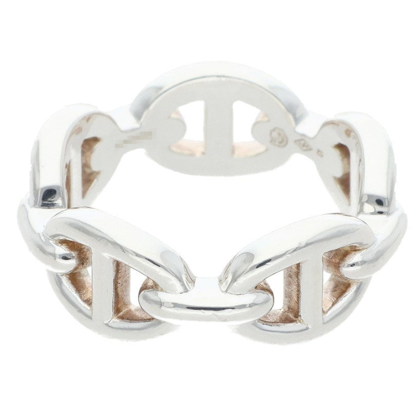HERMES Chaine d'Ancre Enchainee PM 925 Silver Ring Size US 6