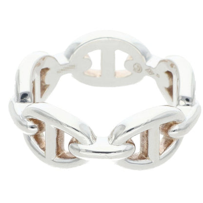 HERMES Chaine d'Ancre Enchainee PM 925 Silver Ring Size US 6