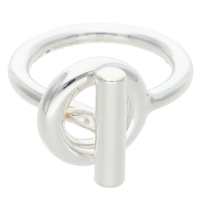 HERMES Echapee MM Silver Ring Size 57
