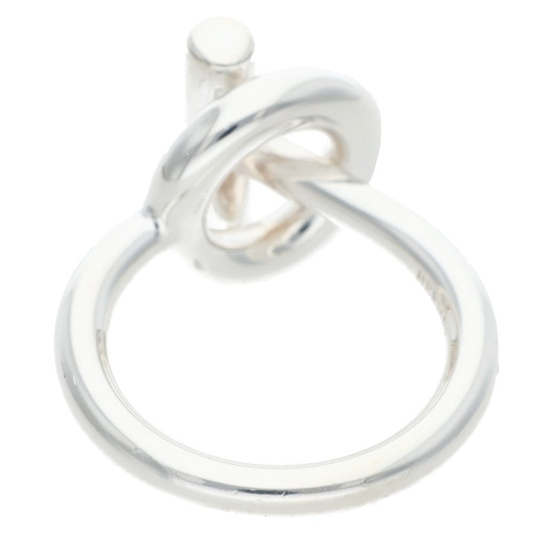 HERMES Echapee MM Silver Ring Size 57