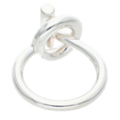 HERMES Echapee MM Silver Ring Size 57