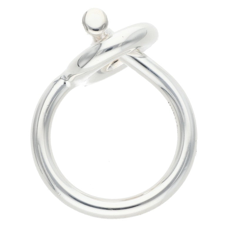 HERMES Echapee MM Silver Ring Size 57