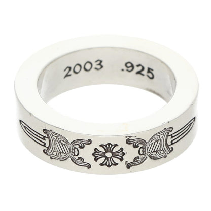 Chrome Hearts 6mm Spacer Dagger Silver Ring Size US 4.5