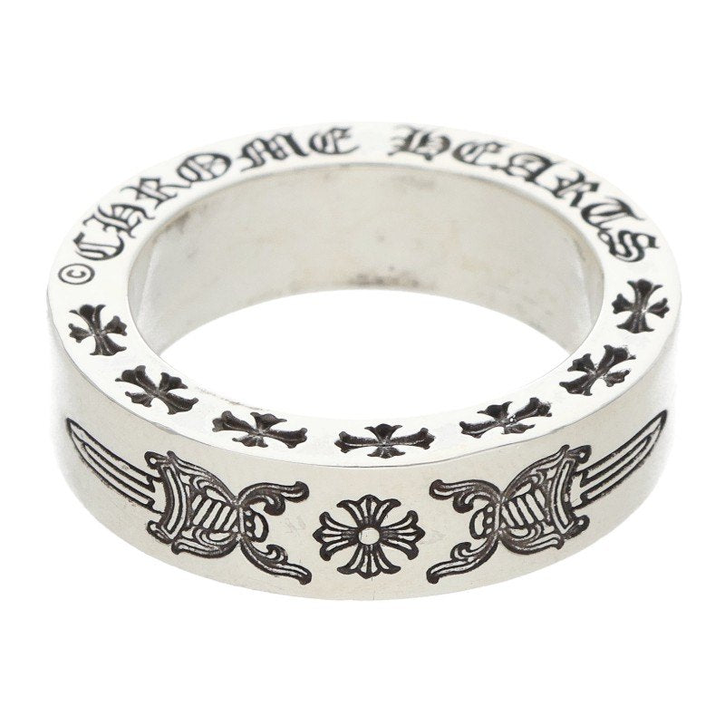 Chrome Hearts 6mm Spacer Dagger Silver Ring Size US 4.5