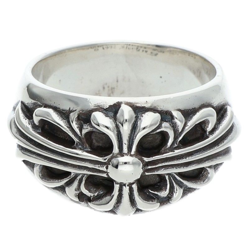 Chrome Hearts FLRL CRS Sterling Silver Ring Size US 10