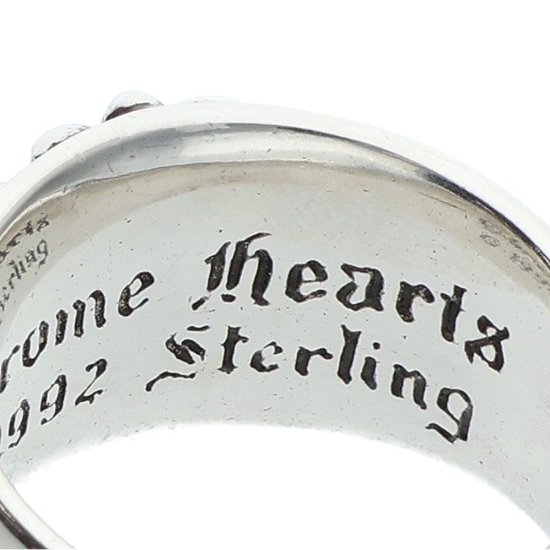 Chrome Hearts FLRL CRS Sterling Silver Ring Size US 10
