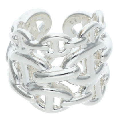 HERMES Chaine d'Ancre Enchainee GM 925 Silver Ring Size 48