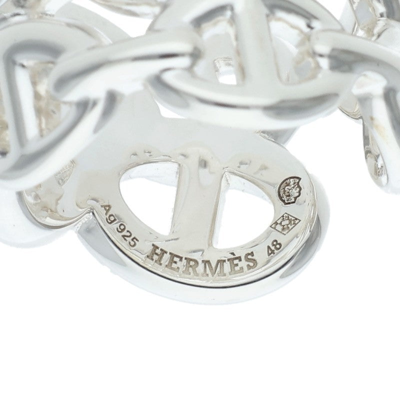HERMES Chaine d'Ancre Enchainee GM 925 Silver Ring Size 48