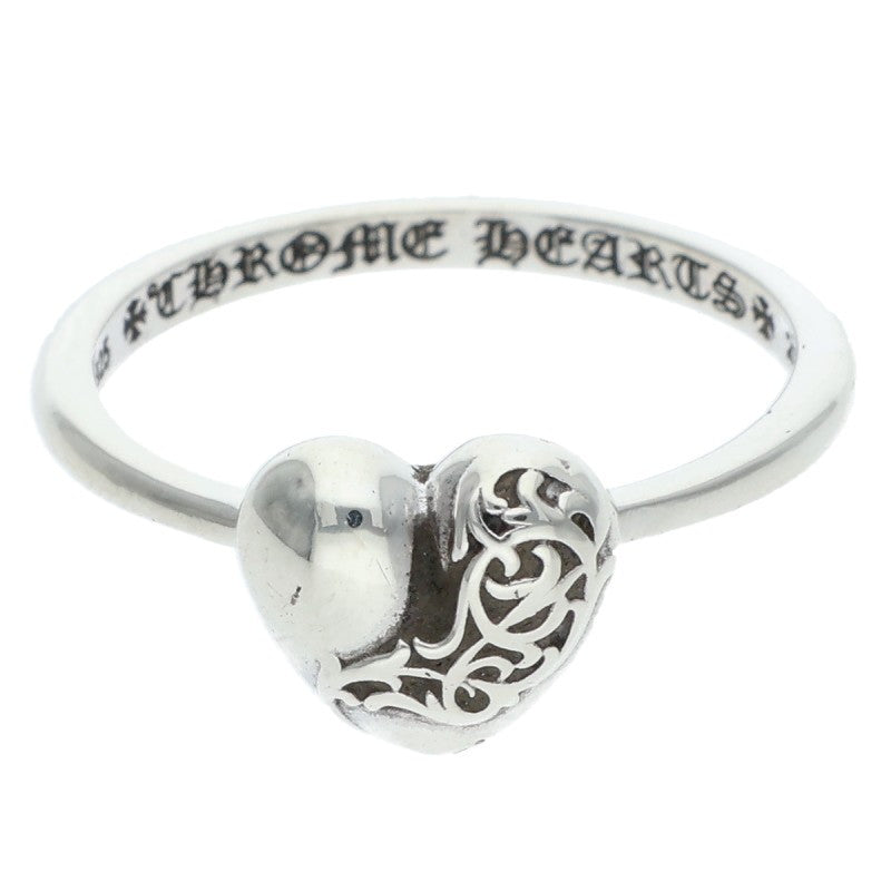 Chrome Hearts BUBBLGM HEART Silver Ring Size ONE SIZE
