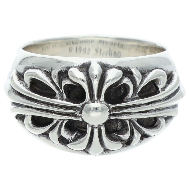 Chrome Hearts FLRL CRS Sterling Silver Ring Size US 9