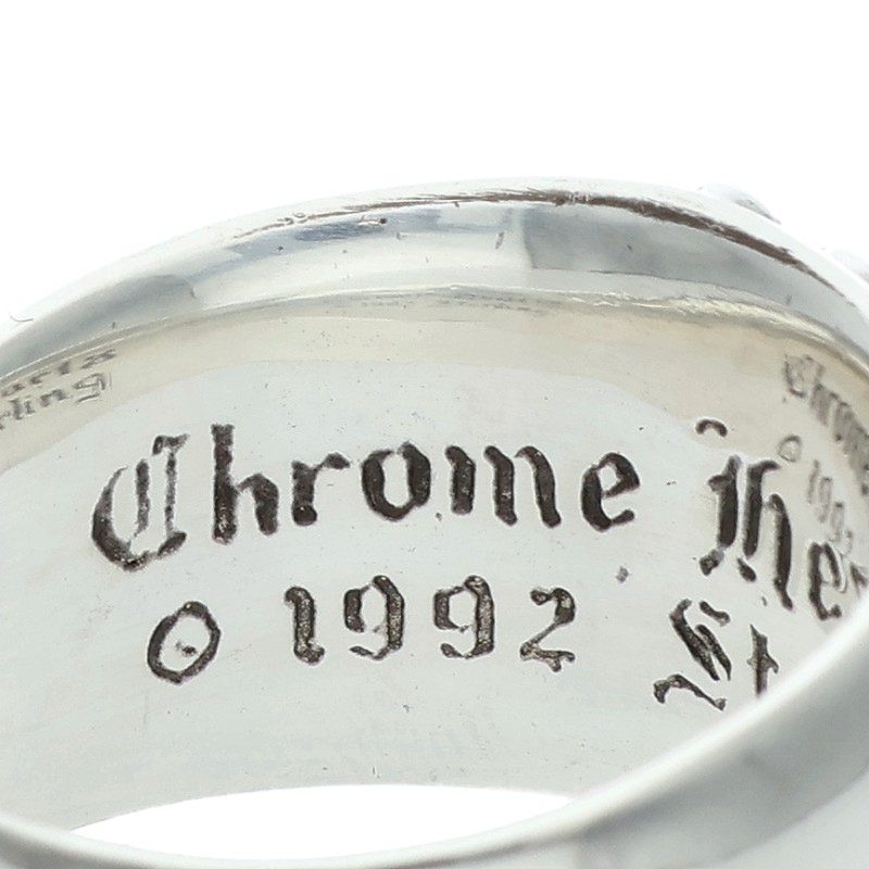 Chrome Hearts FLRL CRS Sterling Silver Ring Size US 9