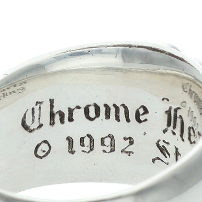 Chrome Hearts FLRL CRS Sterling Silver Ring Size US 9