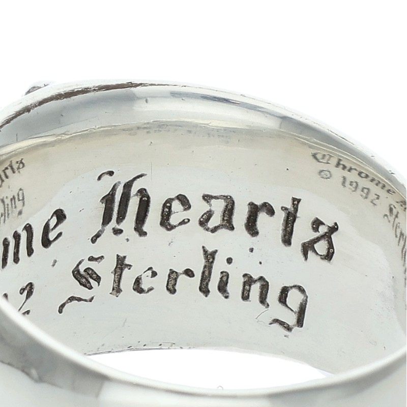 Chrome Hearts FLRL CRS Sterling Silver Ring Size US 9