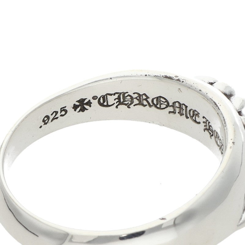 Chrome Hearts HALF CLSC FLRL CRS Silver Ring Size ONE SIZE