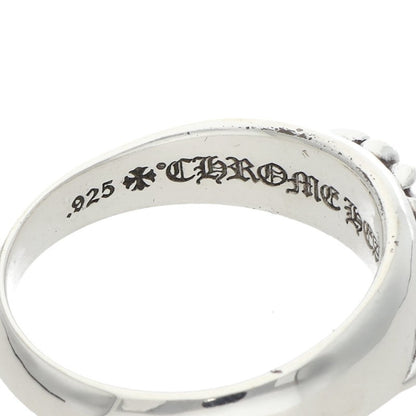 Chrome Hearts HALF CLSC FLRL CRS Silver Ring Size ONE SIZE