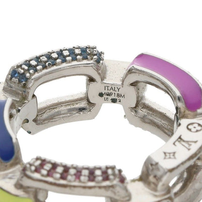 LOUISVUITTON Paradise Chain Ring Silver Multi Size ONE SIZE