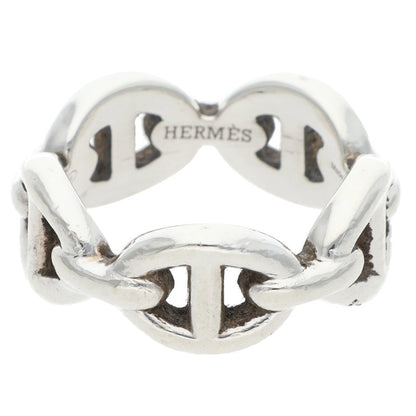 HERMES Chaine d'Ancre Enchainee PM Silver Ring Size US 4
