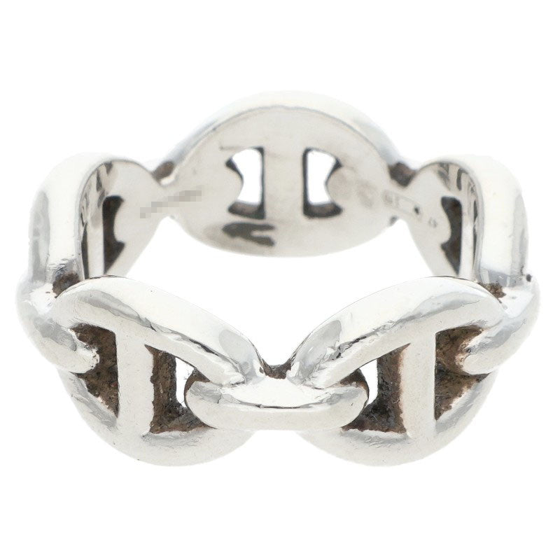 HERMES Chaine d'Ancre Enchainee PM Silver Ring Size US 4