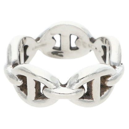 HERMES Chaine d'Ancre Enchainee PM Silver Ring Size US 4