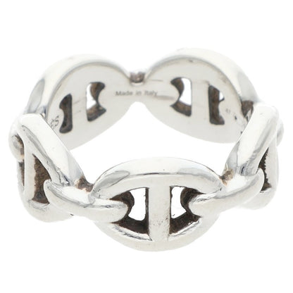 HERMES Chaine d'Ancre Enchainee PM Silver Ring Size US 4