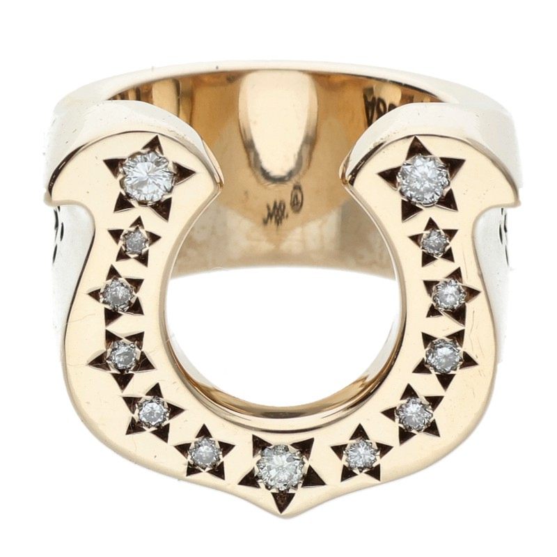 TENDERLOIN 8K Diamond Horseshoe Ring Size ONE SIZE