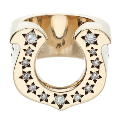 TENDERLOIN 8K Diamond Horseshoe Ring Size ONE SIZE