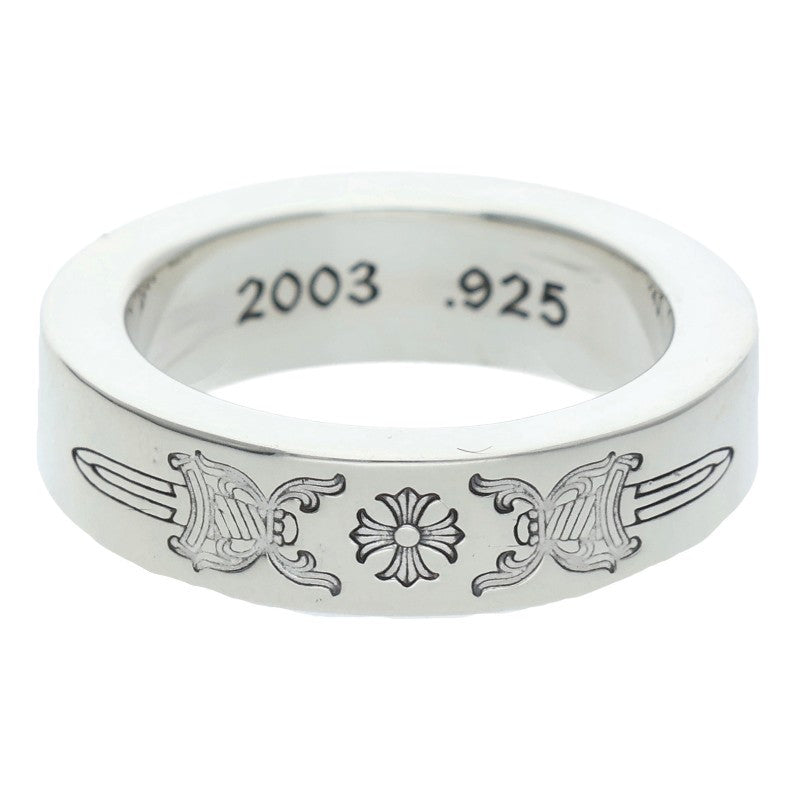 Chrome Hearts 6mm Spacer Dagger Silver Ring Size US 6
