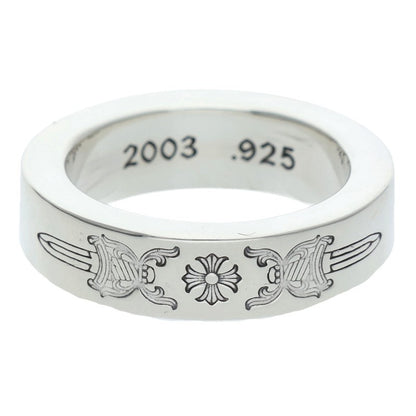 Chrome Hearts 6mm Spacer Dagger Silver Ring Size US 6