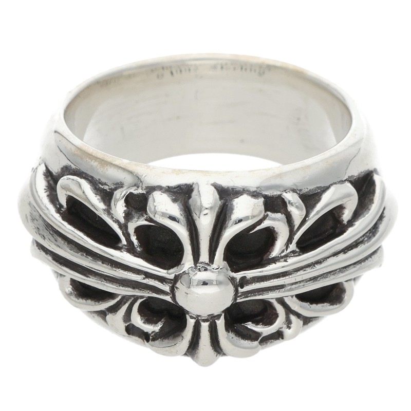 Chrome Hearts FLRL CRS Sterling Silver Ring Size 18.5