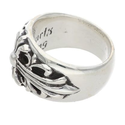 Chrome Hearts FLRL CRS Sterling Silver Ring Size 18.5