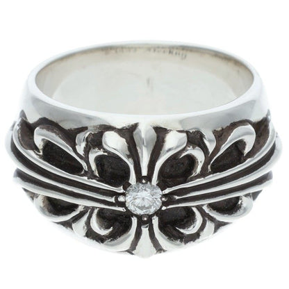 Chrome Hearts Floral Cross 1 Diamond Ring Size ONE SIZE