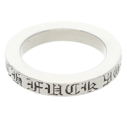 Chrome Hearts 3mm Spacer FUCKYOU 925 Silver Ring Size 8.5