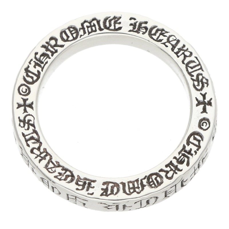 Chrome Hearts 3mm Spacer FUCKYOU 925 Silver Ring Size 8.5