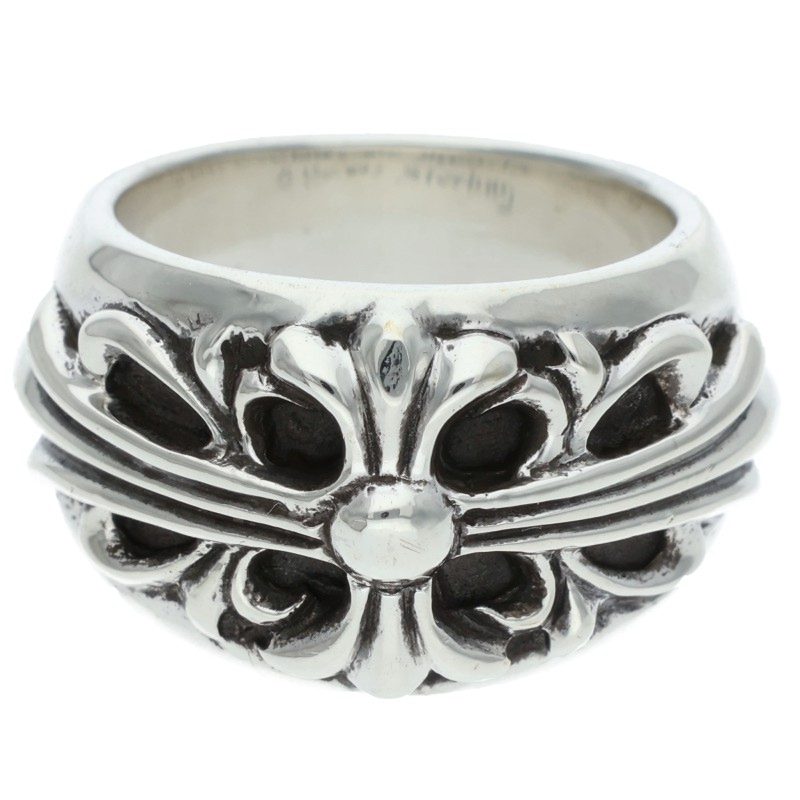 Chrome Hearts FLRL CRS Sterling Silver Ring Size US 6