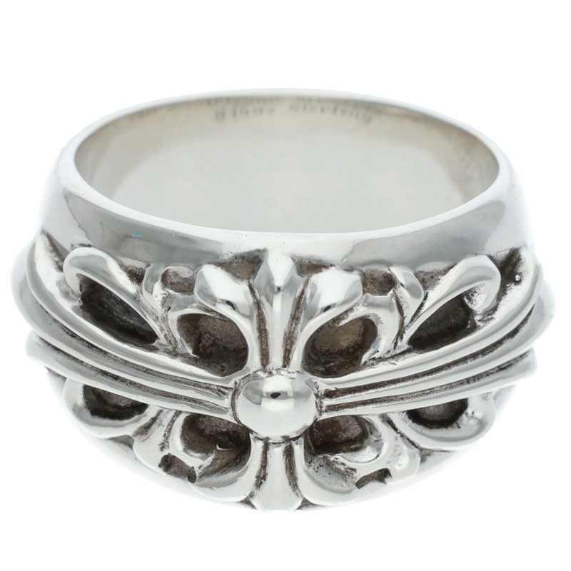 Chrome Hearts FLRL CRS Sterling Silver Ring Size US 8