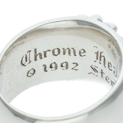 Chrome Hearts FLRL CRS Sterling Silver Ring Size US 8