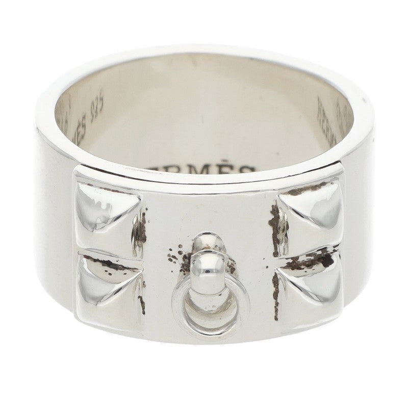 HERMES Collier de Chien GM 925 Silver Ring Size US 7.5