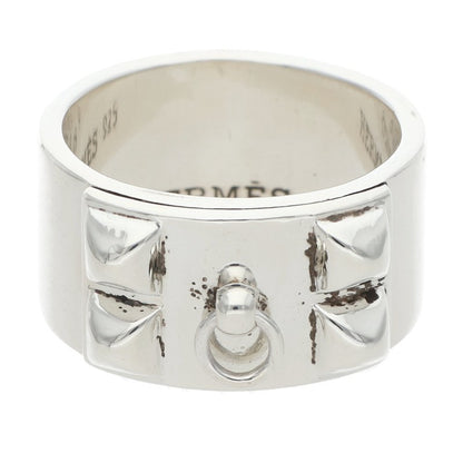 HERMES Collier de Chien GM 925 Silver Ring Size US 7.5