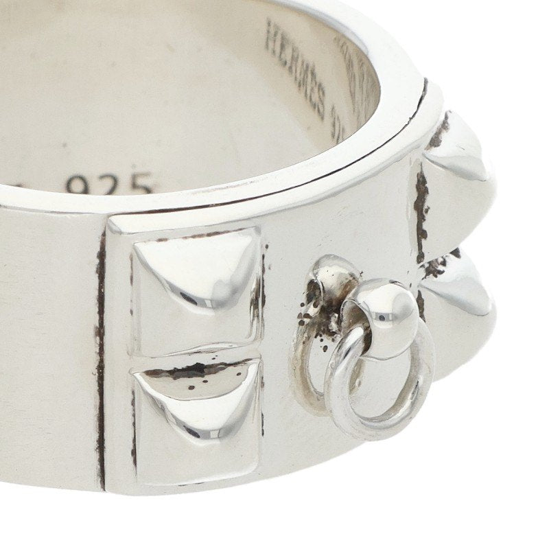 HERMES Collier de Chien GM 925 Silver Ring Size US 7.5