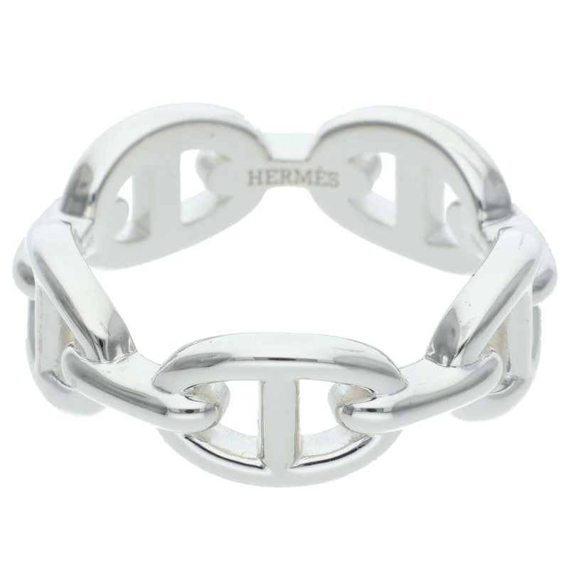 HERMES Chaine d'Ancre Enchainee PM Silver Ring Size US 8.5