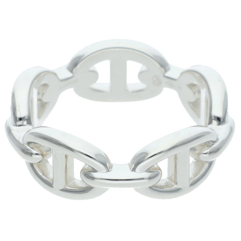 HERMES Chaine d'Ancre Enchainee PM Silver Ring Size US 8.5